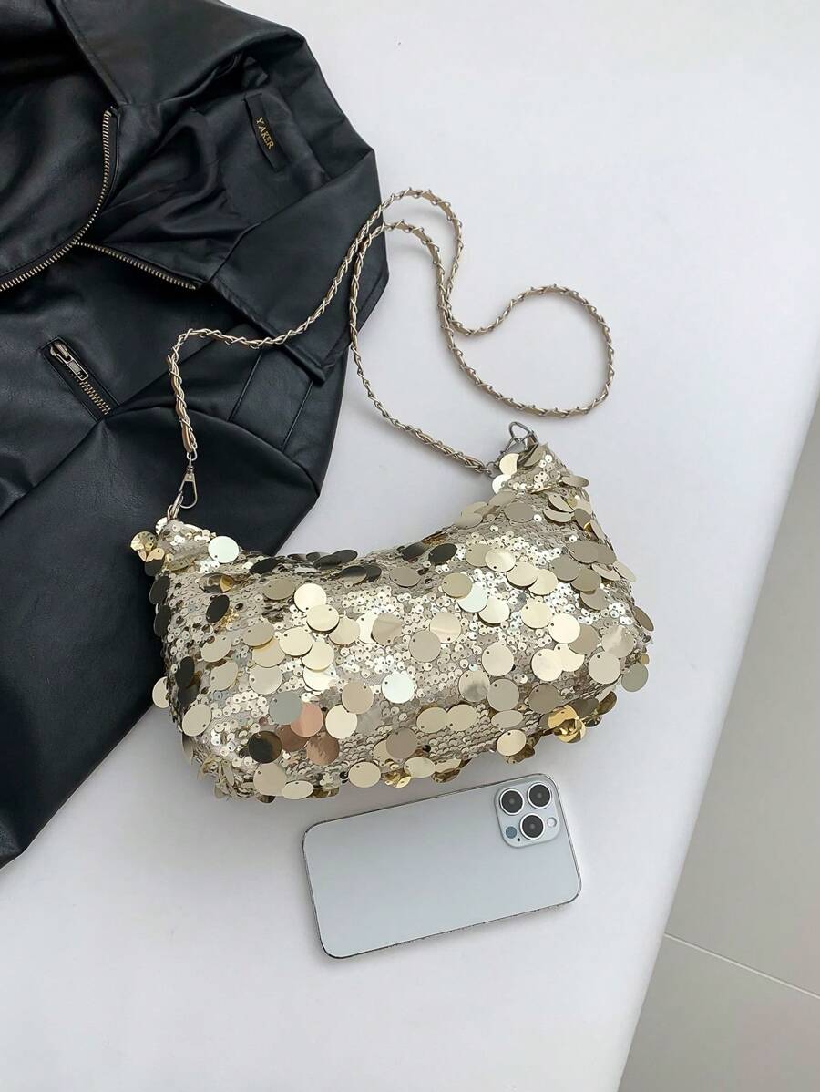 14815 1c-02-09 1 Pieza Bolso De Mano Cruzado De Lentejuelas