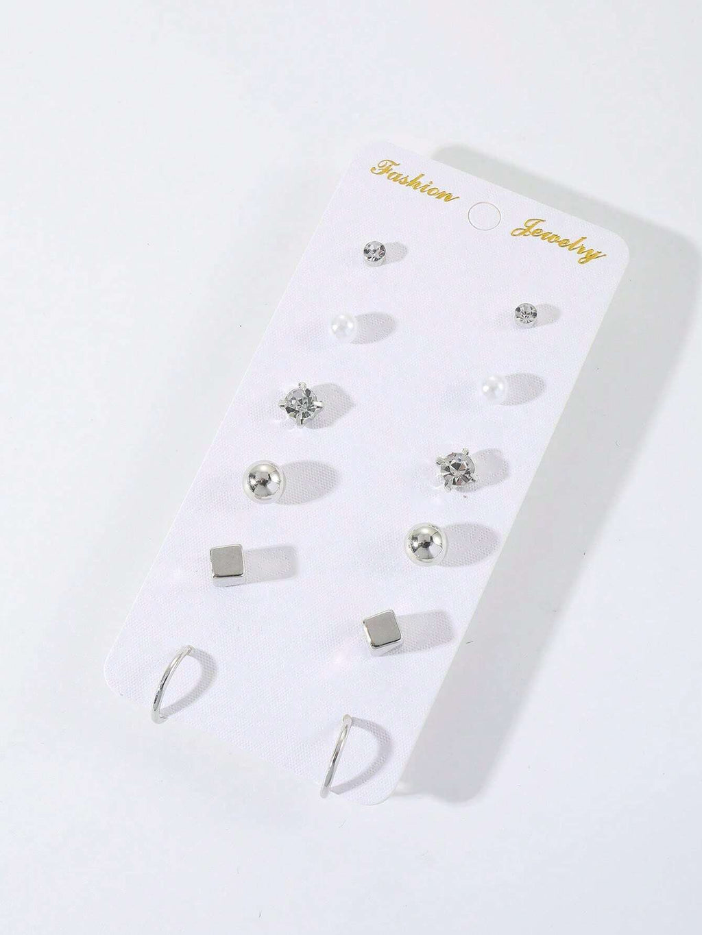 11359 1b-03-12 Conjunto De 6 Pares De Aretes Irregulares Minimalistas Y De Moda