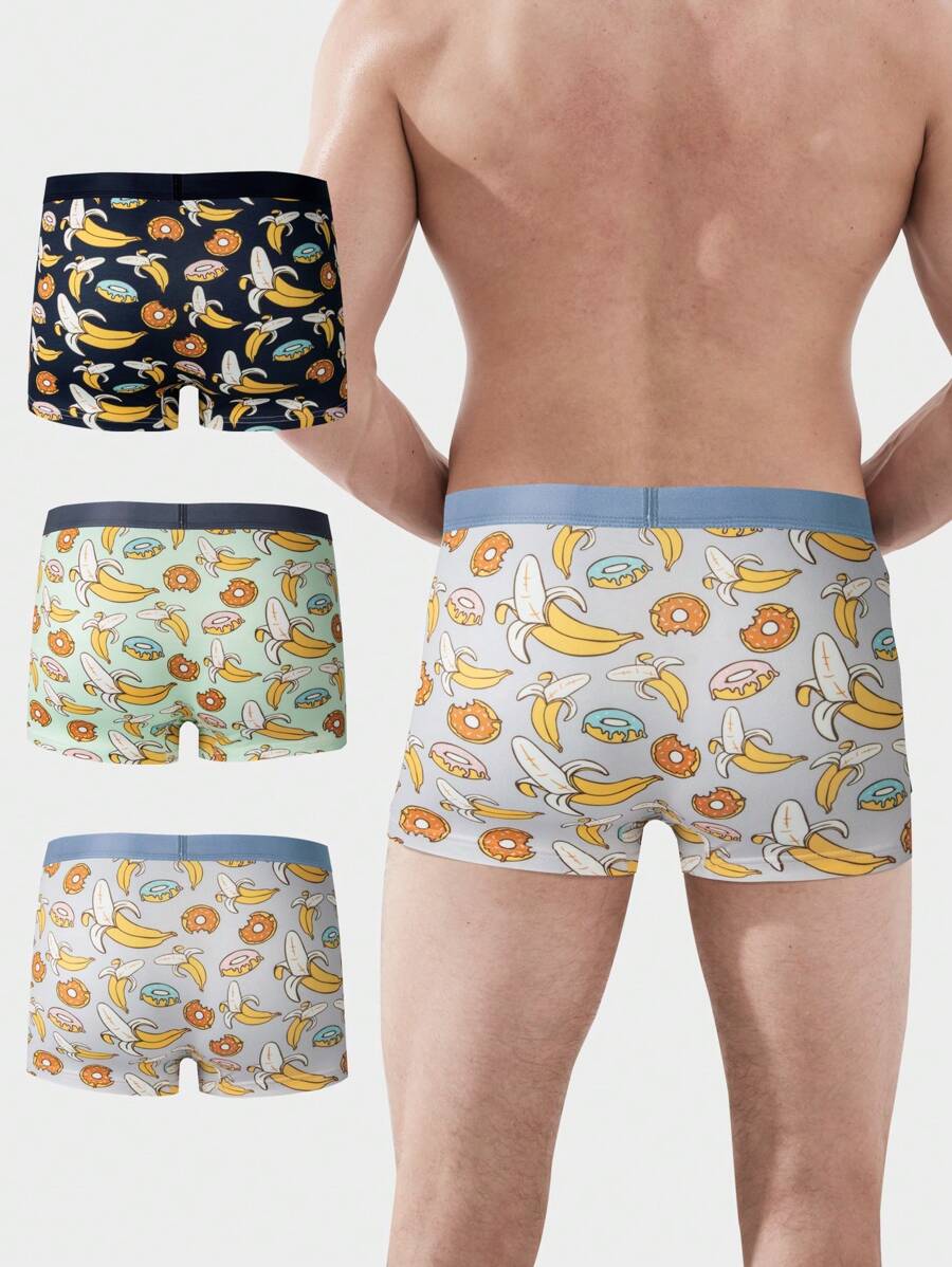 13882 1a-038 Boxer 1 PIEZA Con Estampado De Plátano Y Donut