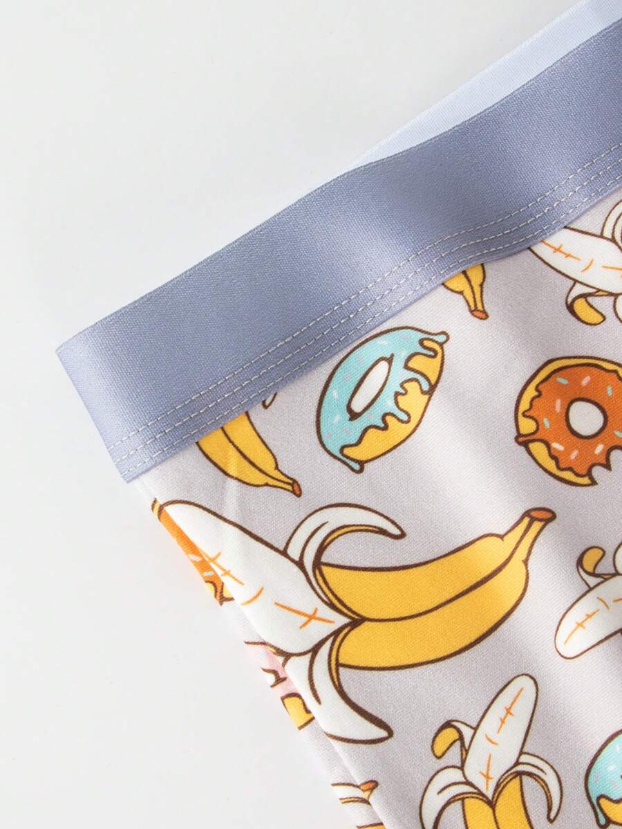 13882 1a-038 Boxer 1 PIEZA Con Estampado De Plátano Y Donut