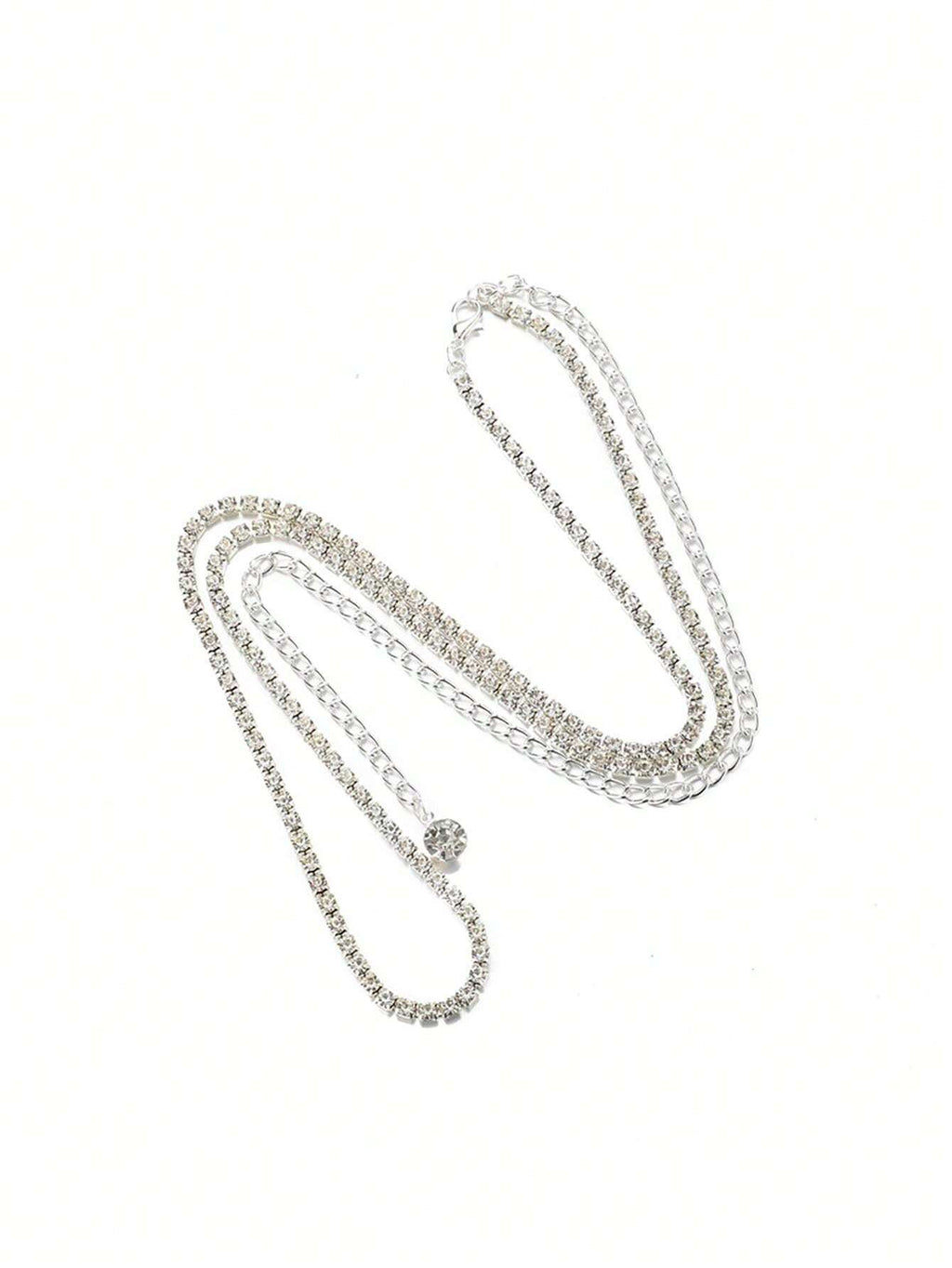 11555 1b-021 Una Pieza Cinturón De Cintura De Diamantes De Una Sola Capa De Atractivo Sexy Y Moda