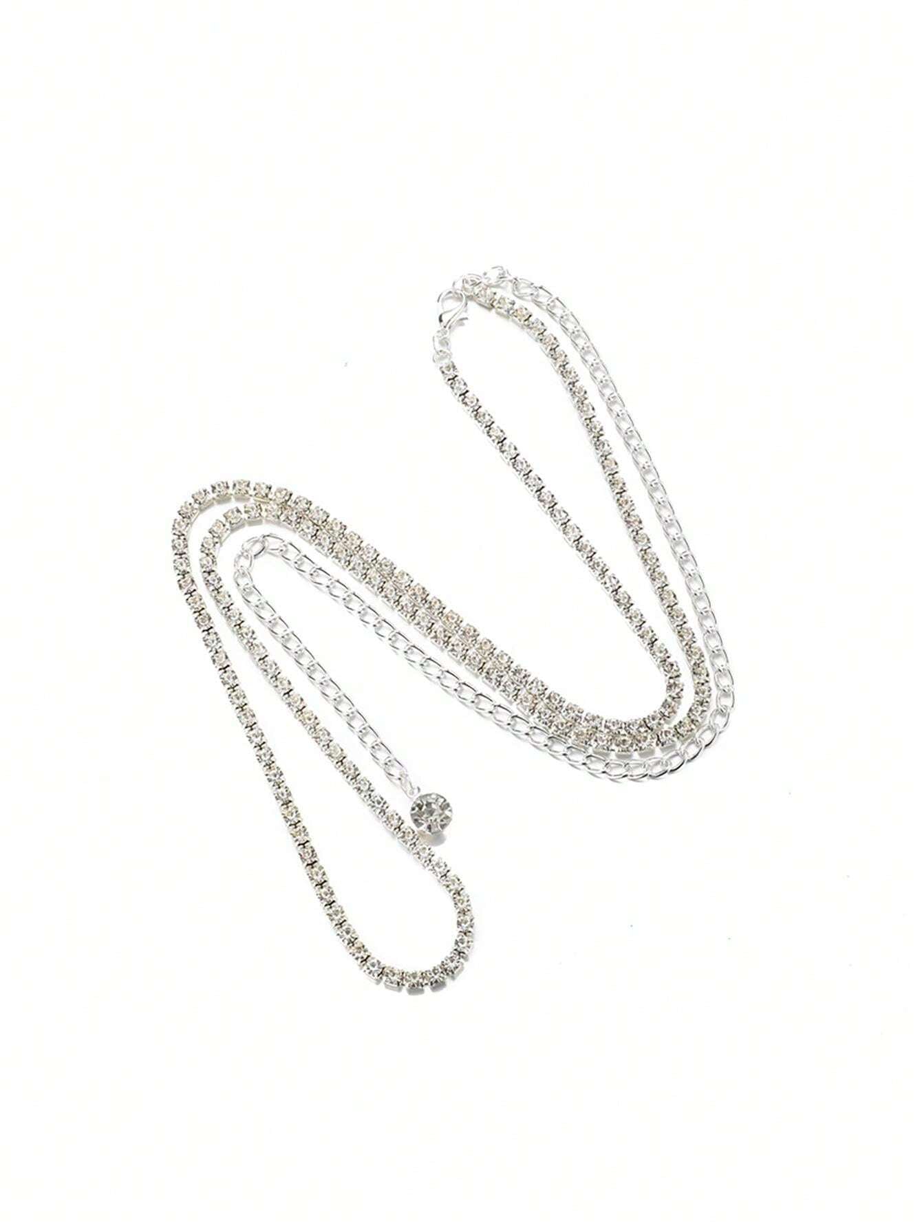 11555 1b-021 Una Pieza Cinturón De Cintura De Diamantes De Una Sola Capa De Atractivo Sexy Y Moda