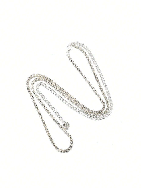 11555 1b-021 Una Pieza Cinturón De Cintura De Diamantes De Una Sola Capa De Atractivo Sexy Y Moda