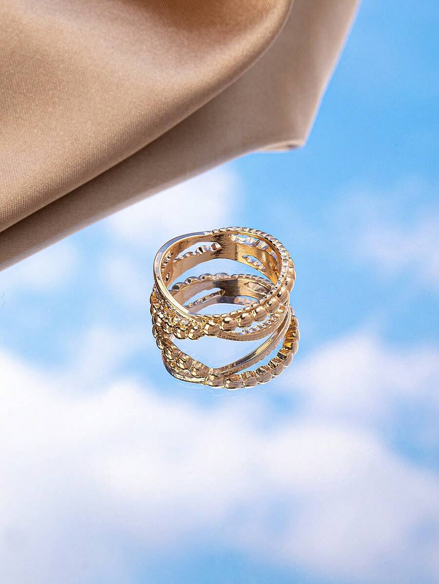 11495 1b-058 1 Pieza Anillo De Aleación De Zinc Con Diseño De Moda