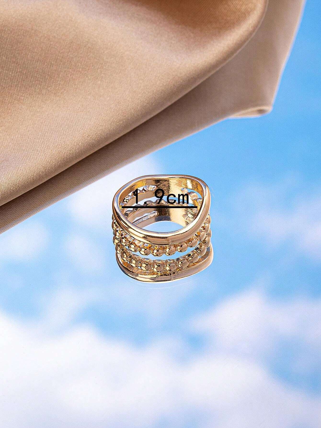 11495 1b-058 1 Pieza Anillo De Aleación De Zinc Con Diseño De Moda