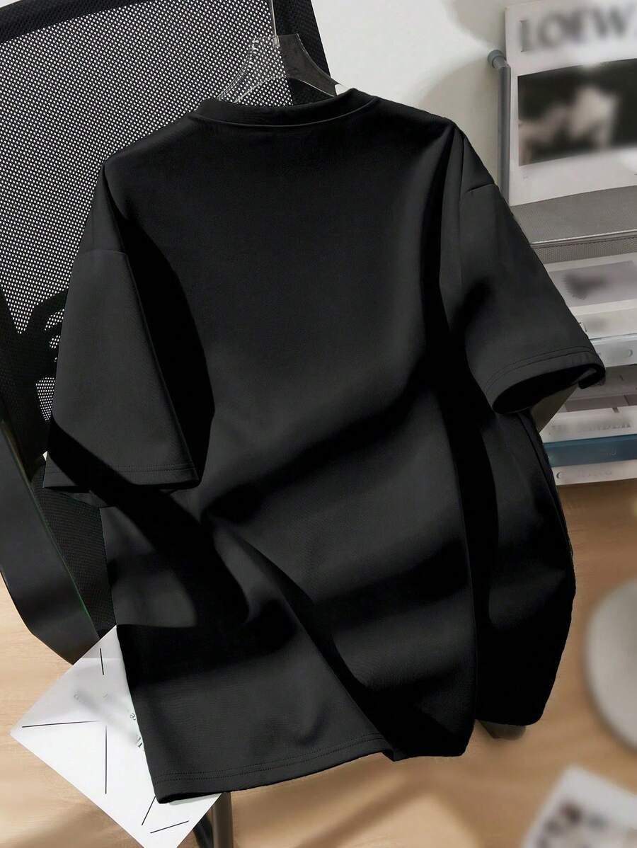 15845 1t-396 Camiseta Informal De Manga Corta Con Estampado