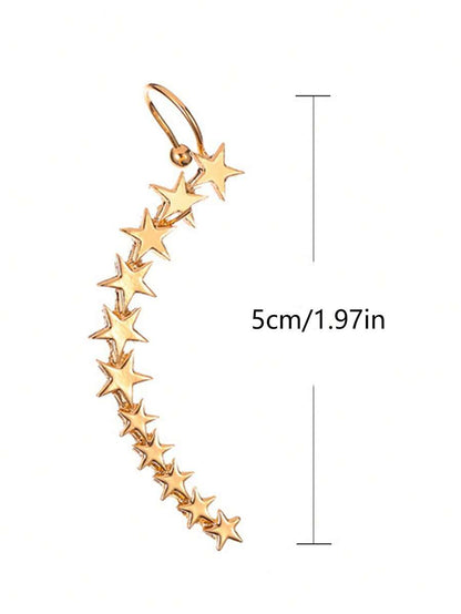 11361 B03-04 1 Pieza Aro De Arete Con Diseño De Estrella Con Estilo Europeo