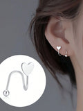 19171 1b-031 Pendientes tipo mariposa de acero inoxidable 2 Pzas