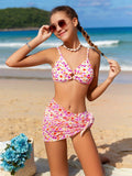 15556 1a-018 Bikini Diseño Floral 3 Pzas
