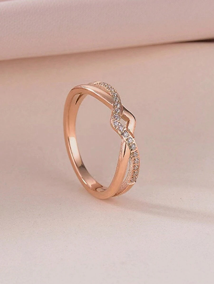11500 1b-072 Un Anillo Fino De Diamantes De Imitación Para Joyas Como Regalo