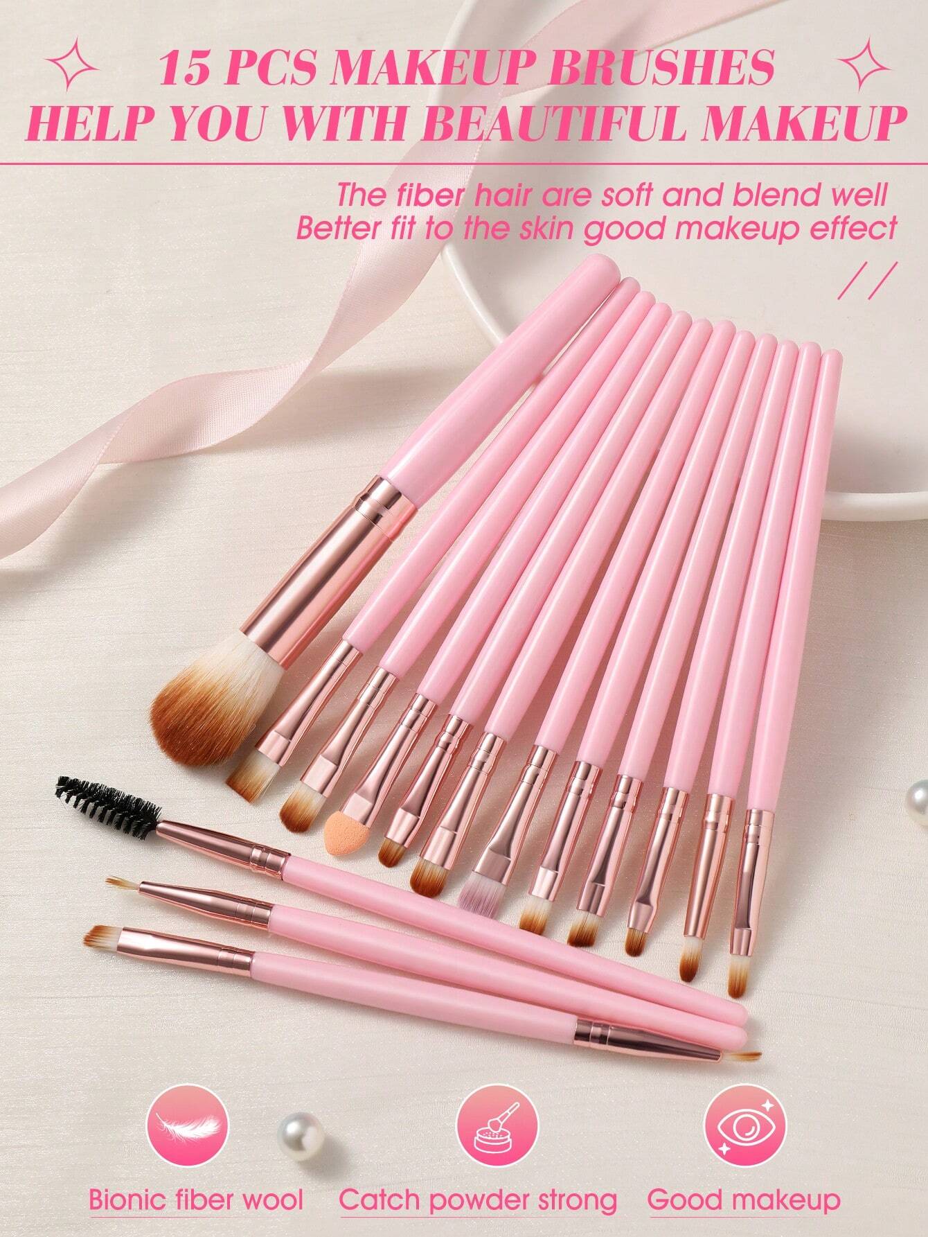 17010 1c-002 Set de brochas de maquillaje 20 Pzas
