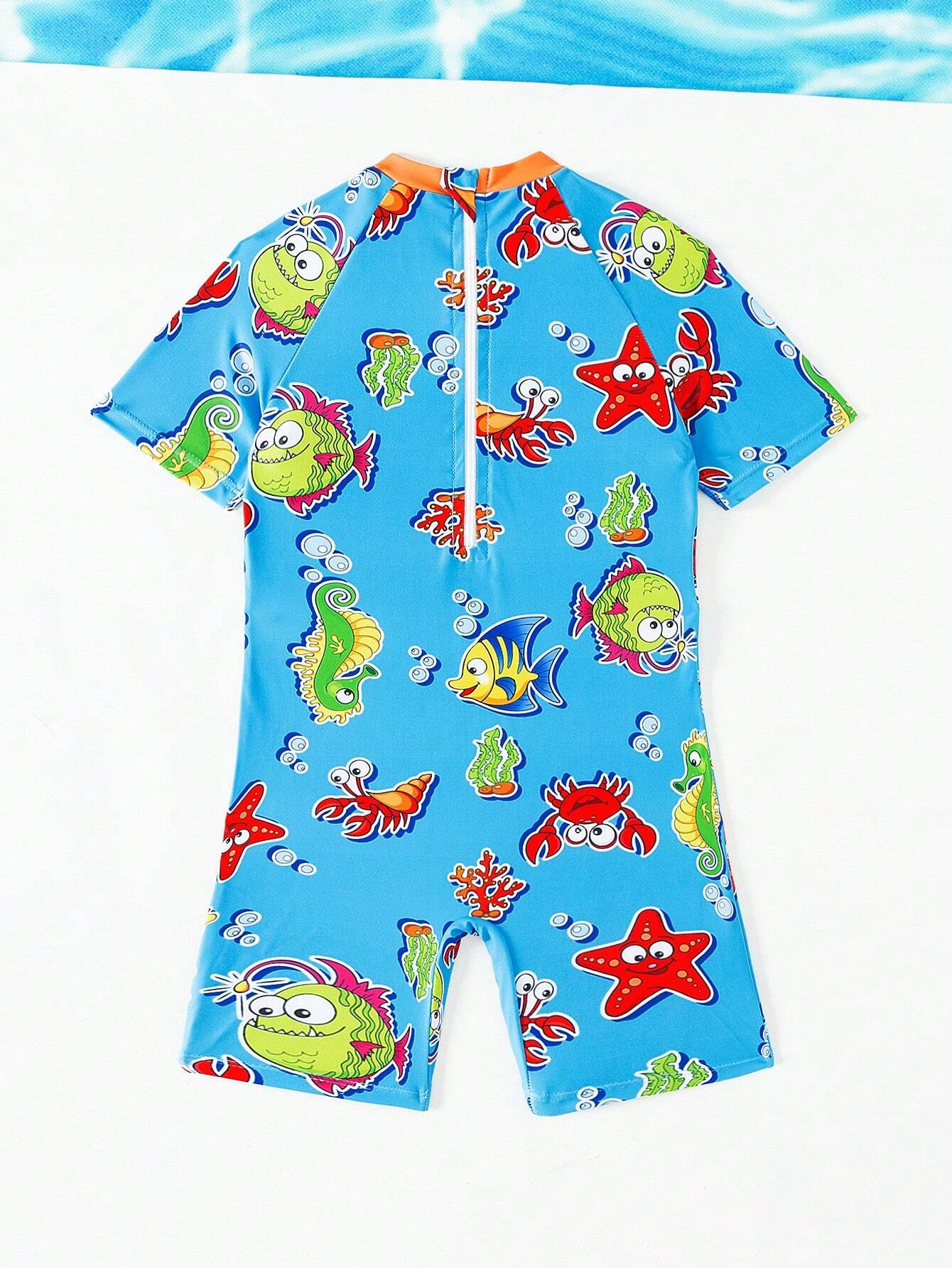 14045 1a-045 Traje De Baño Estampado De Peces 1 Pza