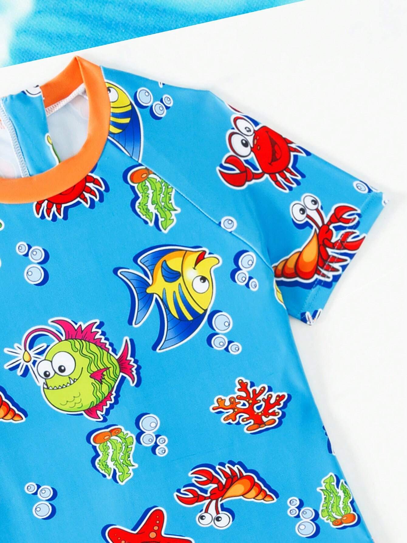 14045 1a-045 Traje De Baño Estampado De Peces 1 Pza