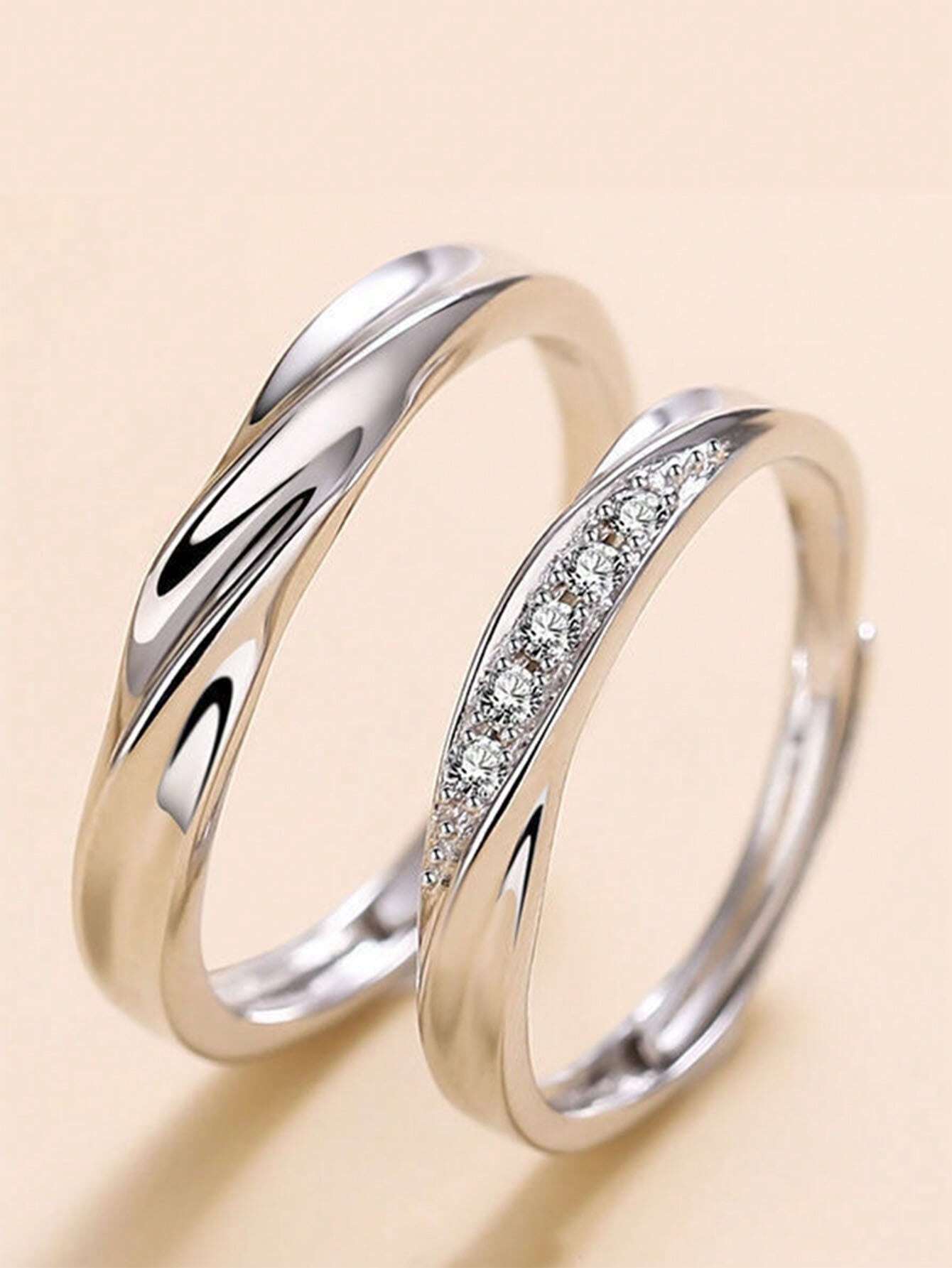 13254 1b-014 Anillo moda 2 Pzas