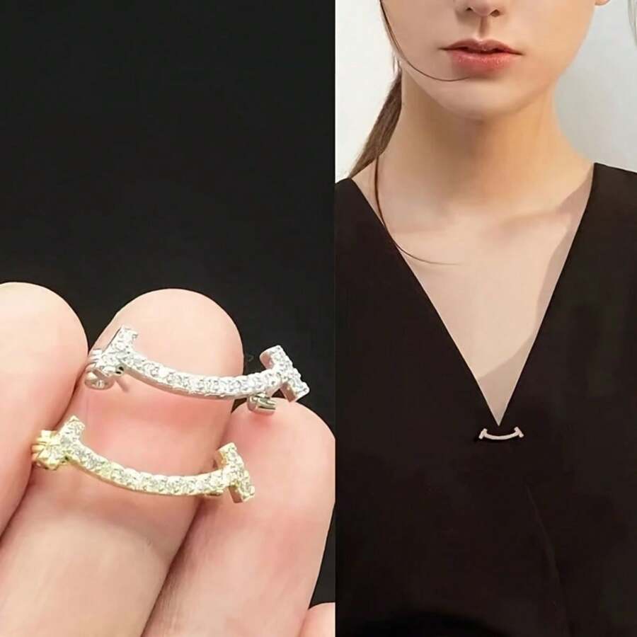 11101 1b-058 Hebilla Exquisita Con Diamantes 1 Pza