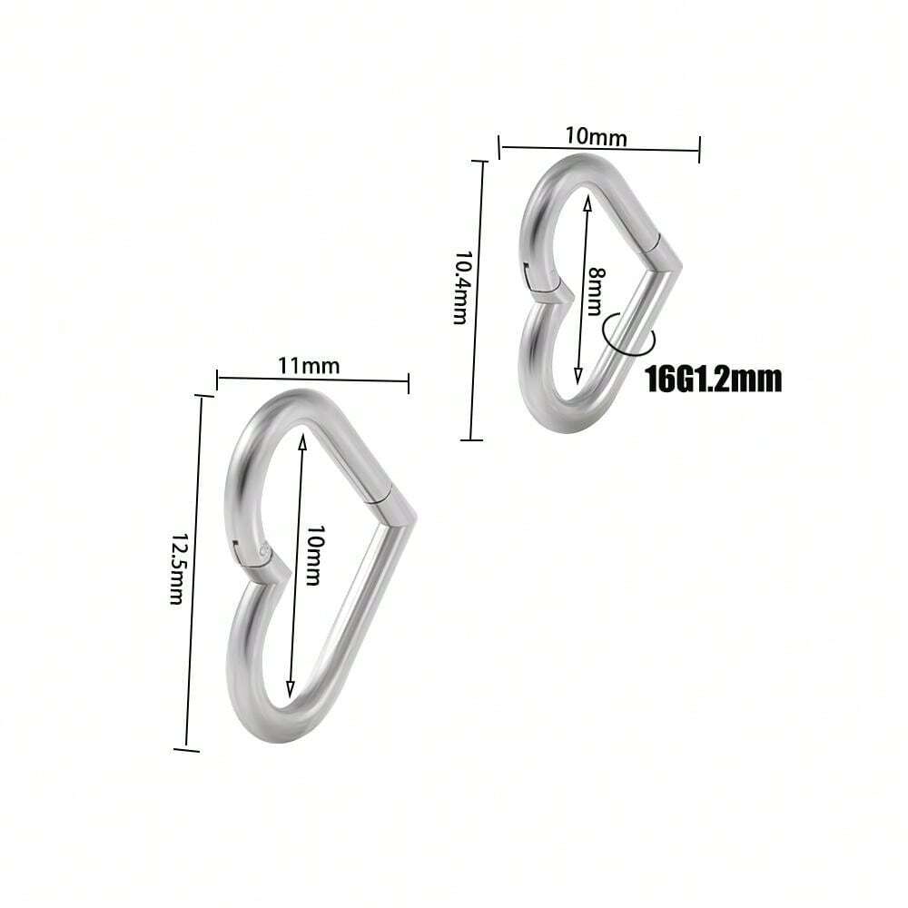 15285 1b-052 1 Pieza Anillo Simple En Forma De Corazón Para La Nariz