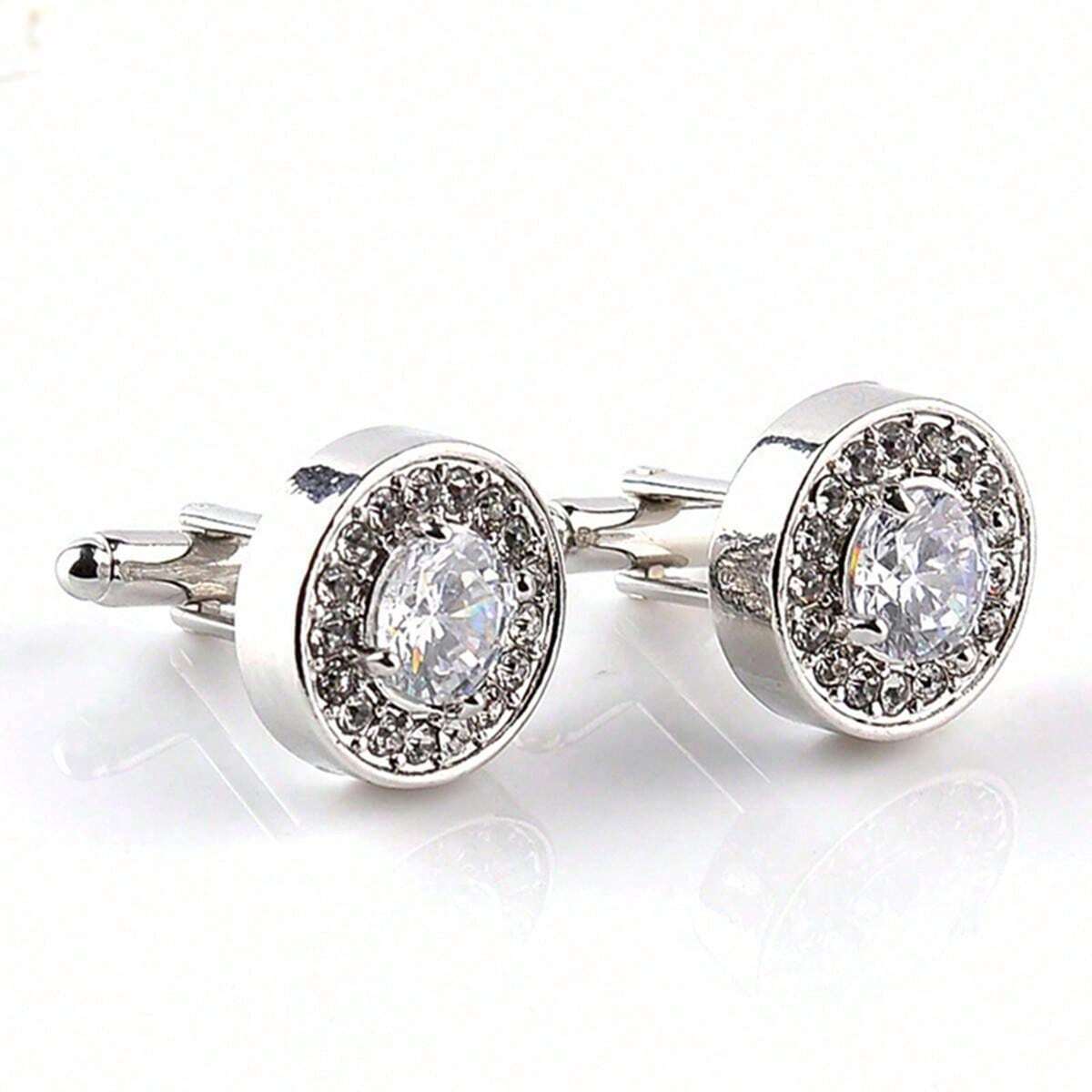 11100 1b-058 Gemelos Estilo Francés Con Múltiples Piedras Rhinestones Redondas Incluyendo Colores Morado