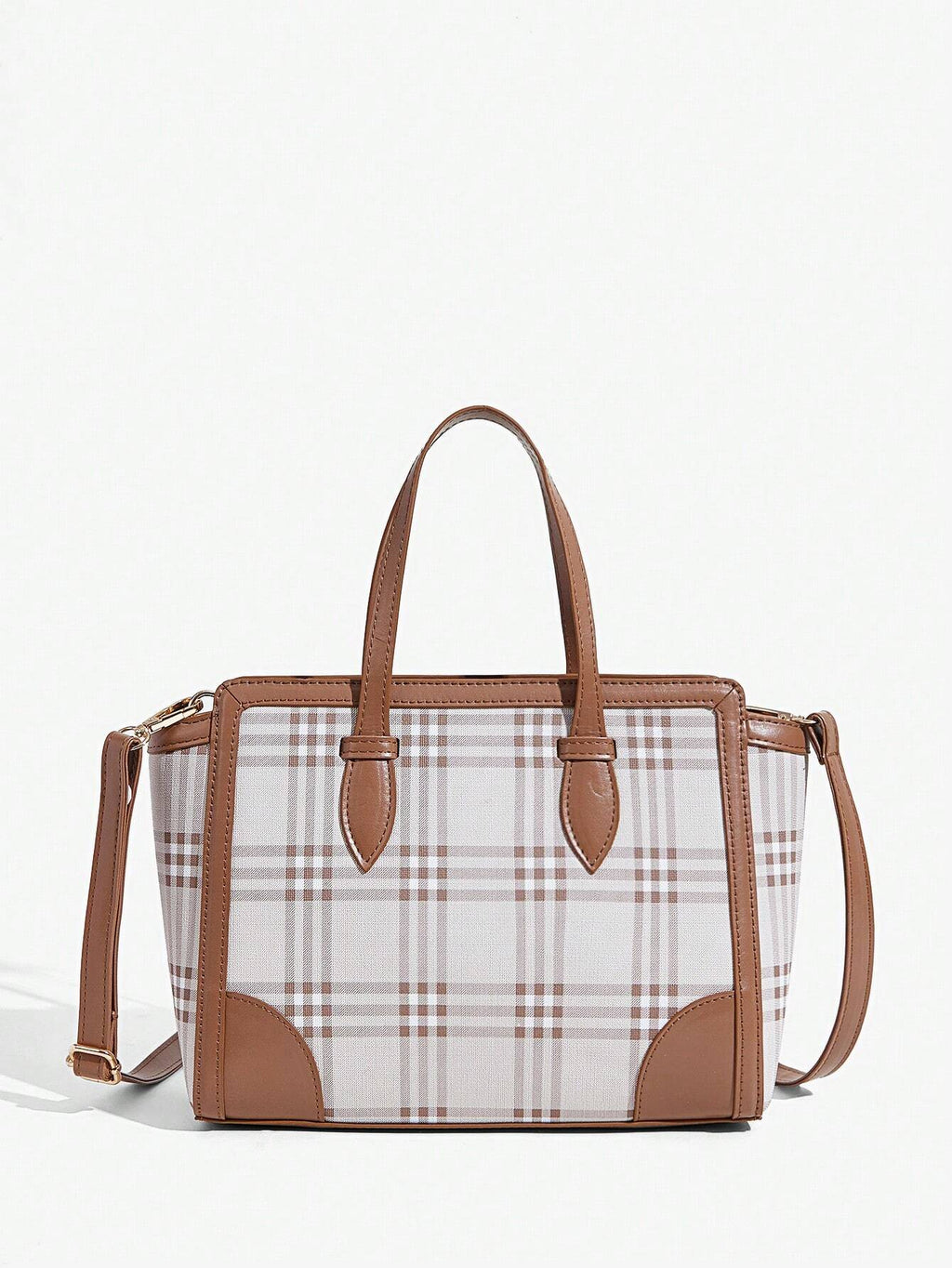 13395 1t-002 Bolso de mano de mujer de cuadros