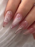 18352 1b-068 Uñas postizas francesas 24 Pzas