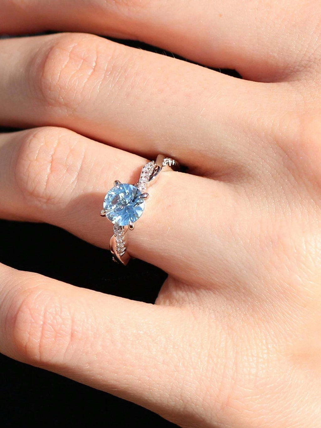 11506 1b-030 1 Anillo De Bodas O Compromiso De Plata Para Mujeres
