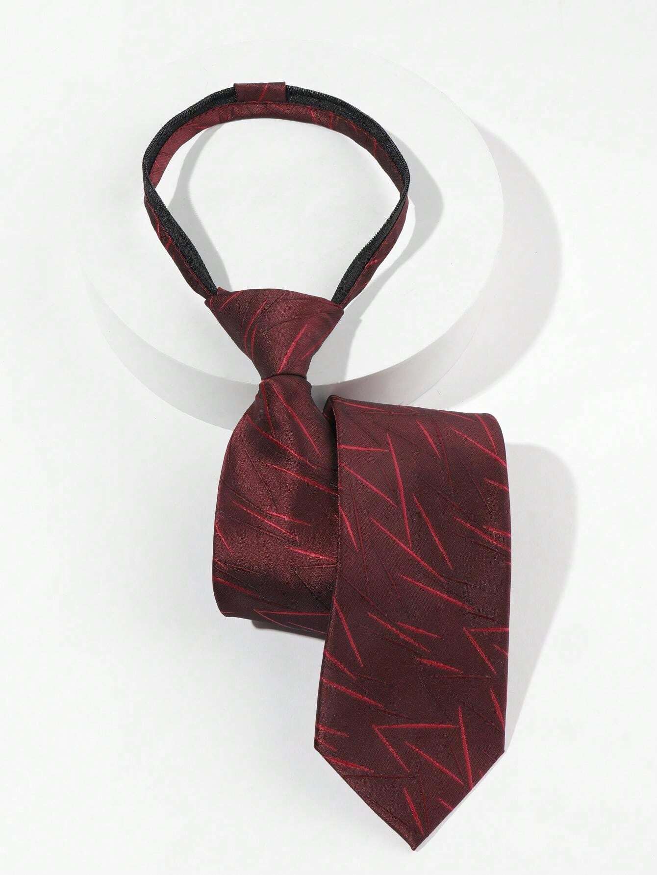 13506 2b-02-05 Corbata En Diseño Rojo Vino 1 Pza