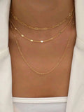 16396 1b-076 Collar Minimalista De Tres Capas 1 Pza