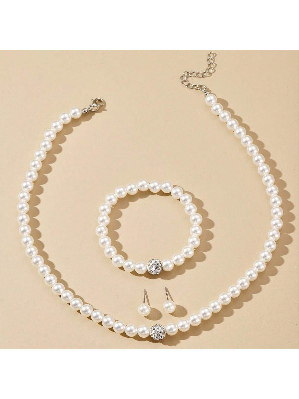 15683 1b-002 Set de joyas de perlas 4 Pzas
