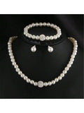 15683 1b-002 Set de joyas de perlas 4 Pzas