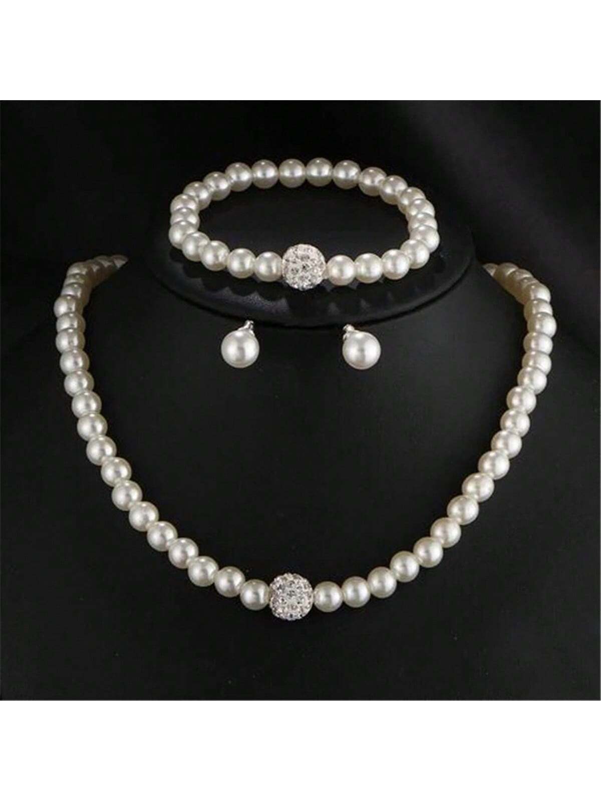 15683 1b-002 Set de joyas de perlas 4 Pzas