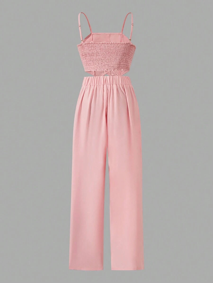 15847 1a-024 Top De Tirantes Asimétrico y pantalon