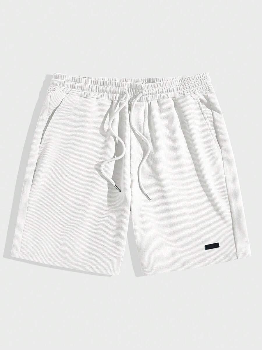 11953 1t-012 Pantalones Cortos short 1  Rectos De Punto Casuales Para Hombres
