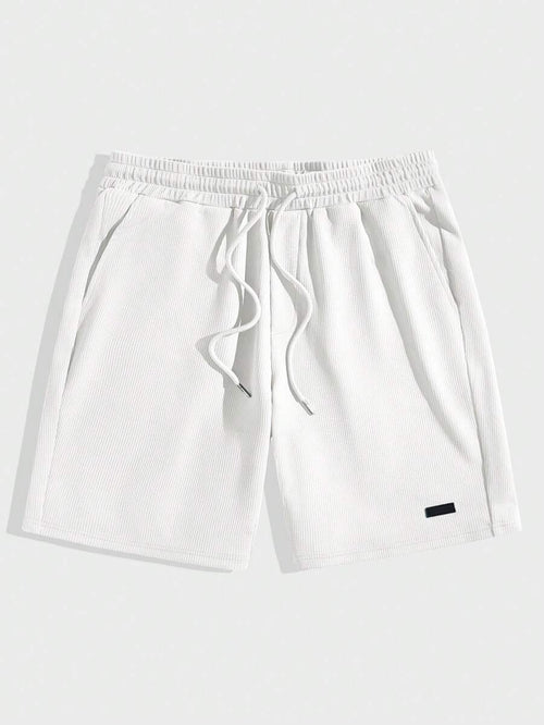 11953 1t-012 Pantalones Cortos short 1  Rectos De Punto Casuales Para Hombres
