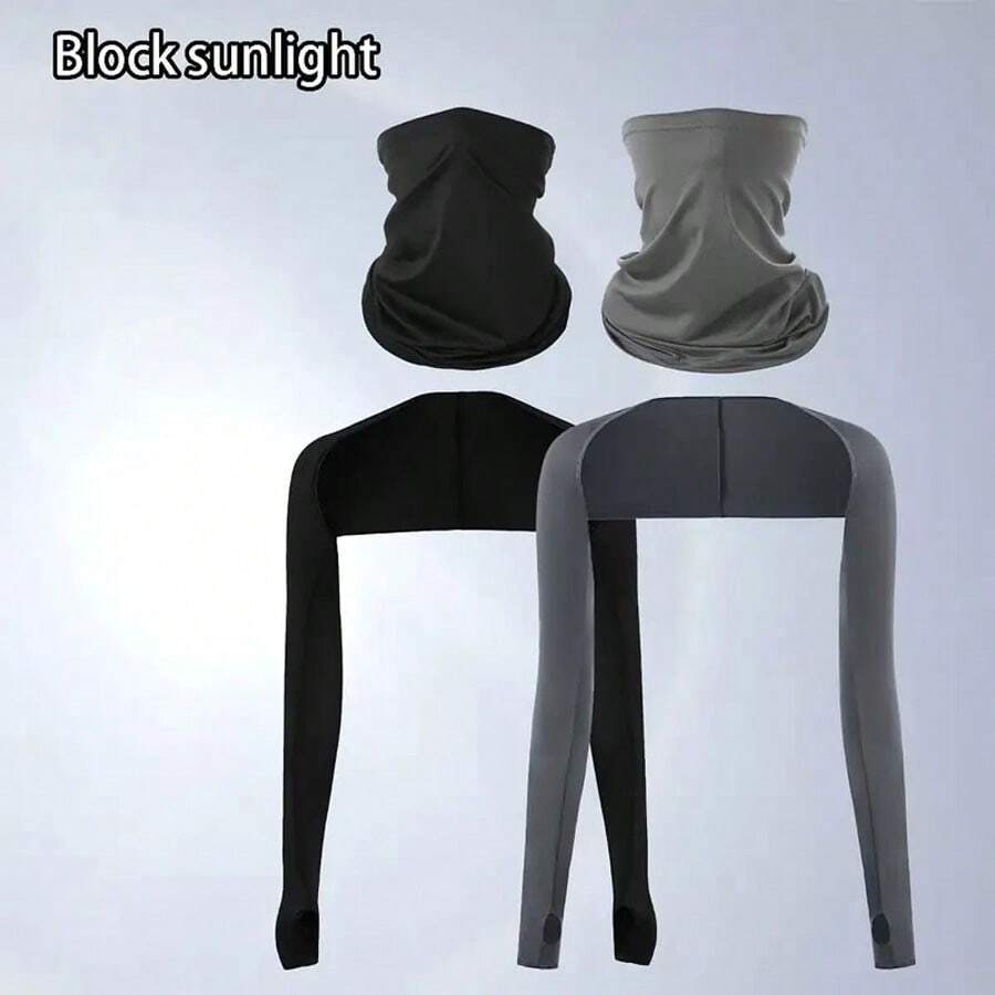 11618 1a-112 Máscara De Sombra De Verano Para Exteriores Para Montar En Bicicleta Con Mangas De Hombro