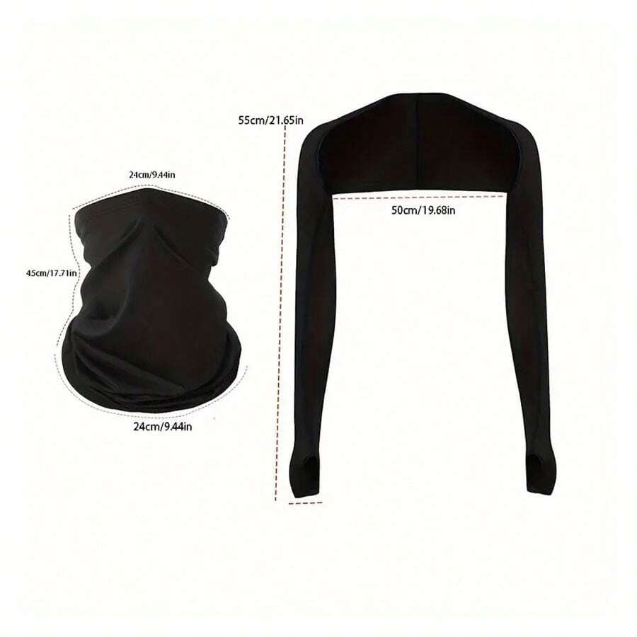 11618 1a-112 Máscara De Sombra De Verano Para Exteriores Para Montar En Bicicleta Con Mangas De Hombro