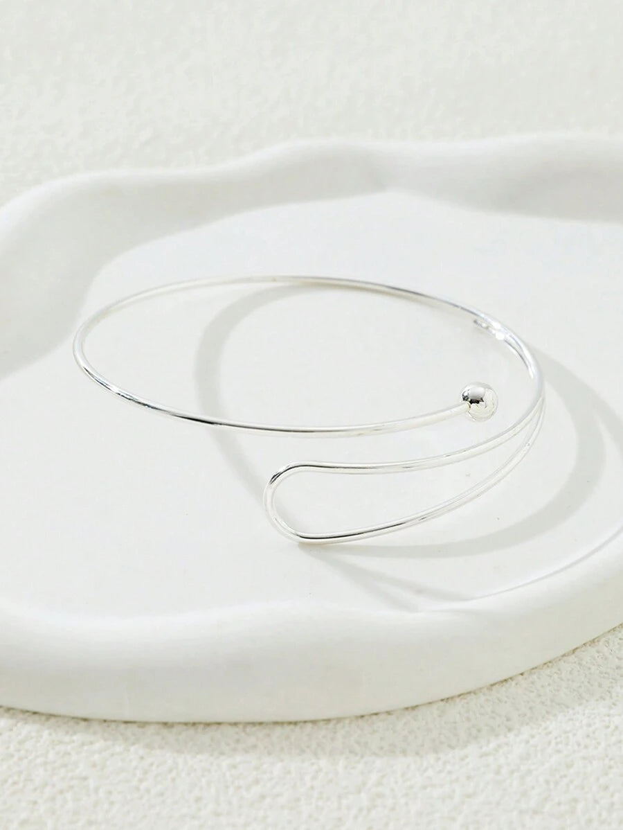 15158 1b-019 Brazaletes De Alambre Metálico Sencillo