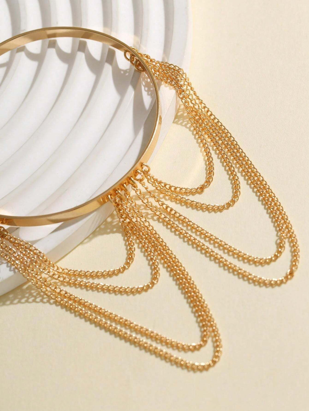 15167 1b-019 Brazalete Abierto Vintage Dorado  1 Pieza