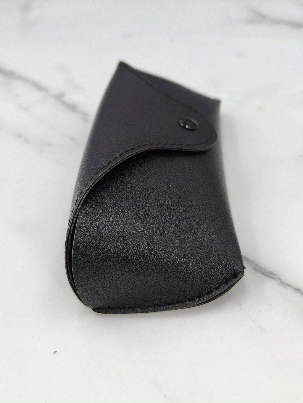 11212 1l-388 1 Pieza Bolsa De Gafas De Cuero Pu De Color Sólido Minimalista