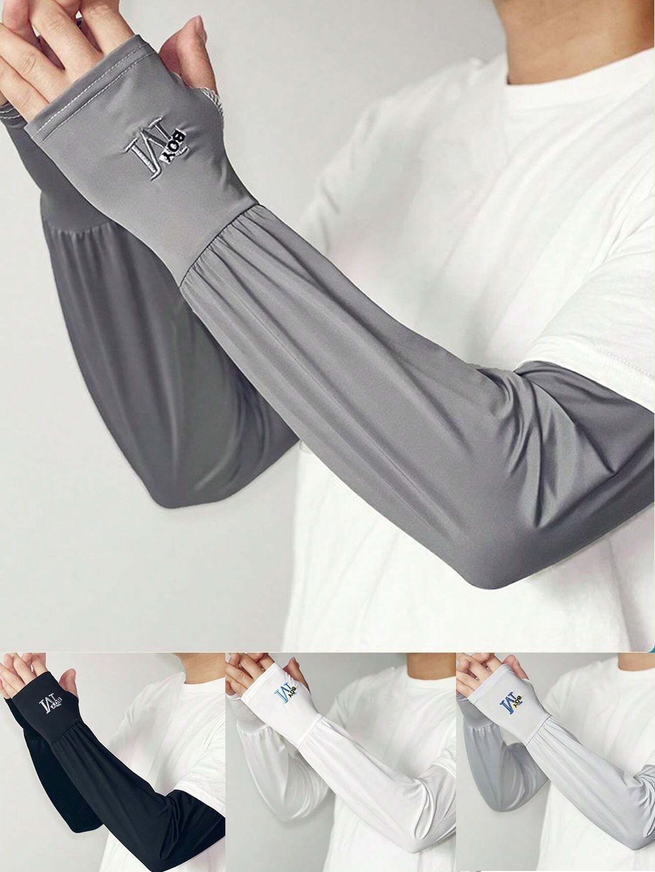 11609 1a-005 1 Par De Mangas De Hielo De Protección Solar Para Hombres