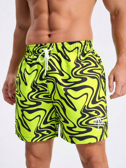 12589 2a-03-16 Shorts De Playa Con Cuerda Para Hombres 1 Pza