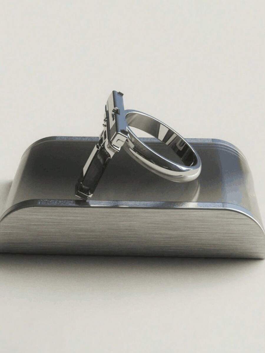 11480 1b-072 1 Anillo Masculino Con Forma De Pistola De Seis Estrellas Retro De Estilo Punk Elegante