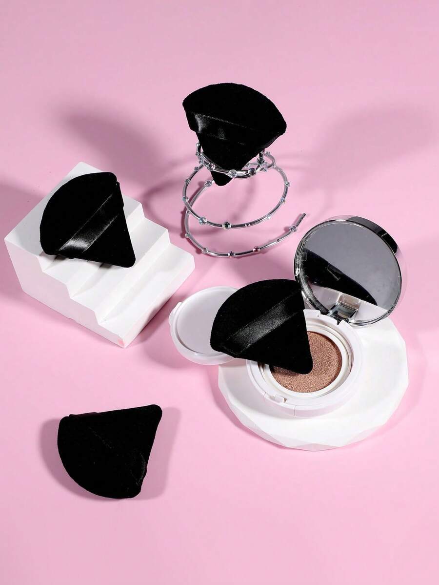 11437 1b-015 6 Piezas Almohadilla De Polvo Suave En Forma De Triángulo