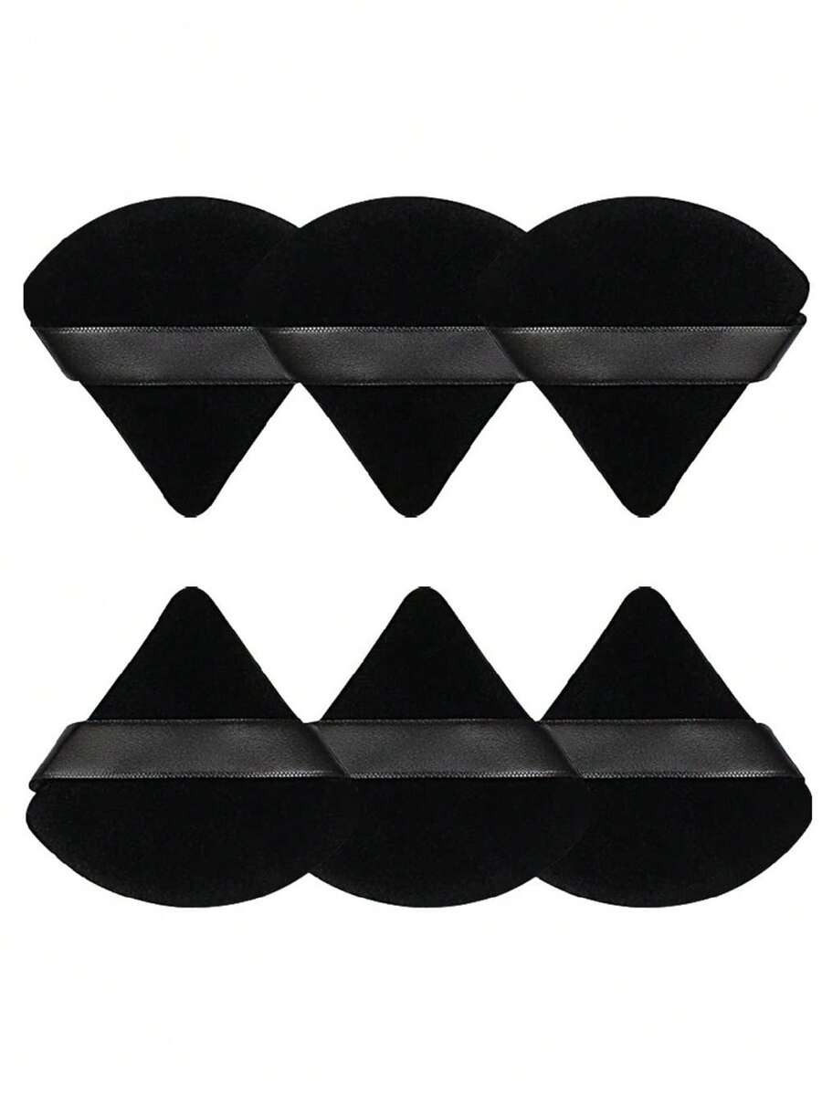 11437 1b-015 6 Piezas Almohadilla De Polvo Suave En Forma De Triángulo