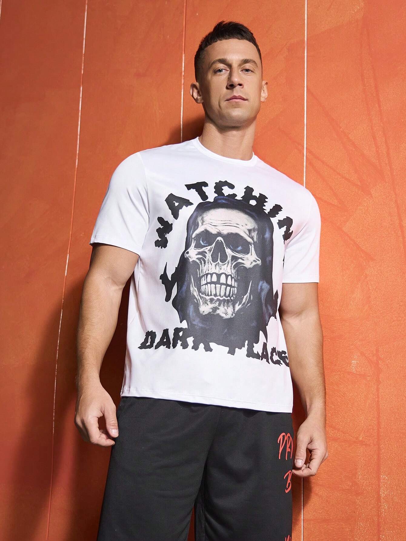 13705 1t-006 Polo deportivo estampado de calaveras 1 Pza