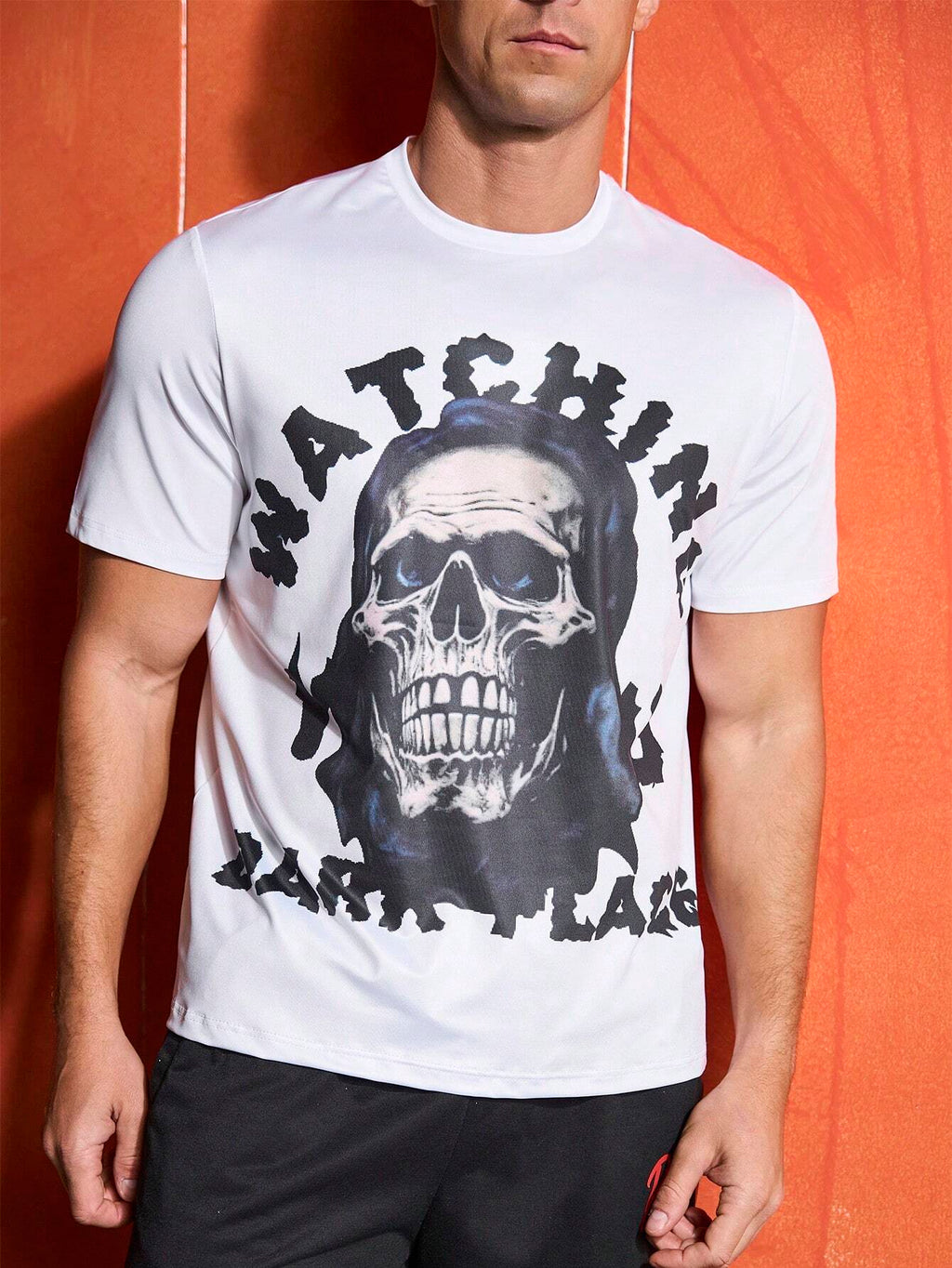 13705 1t-006 Polo deportivo estampado de calaveras 1 Pza