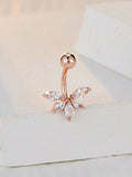15330 1b-022 Piercing Ombligo Forma De Hoja 1 Pza