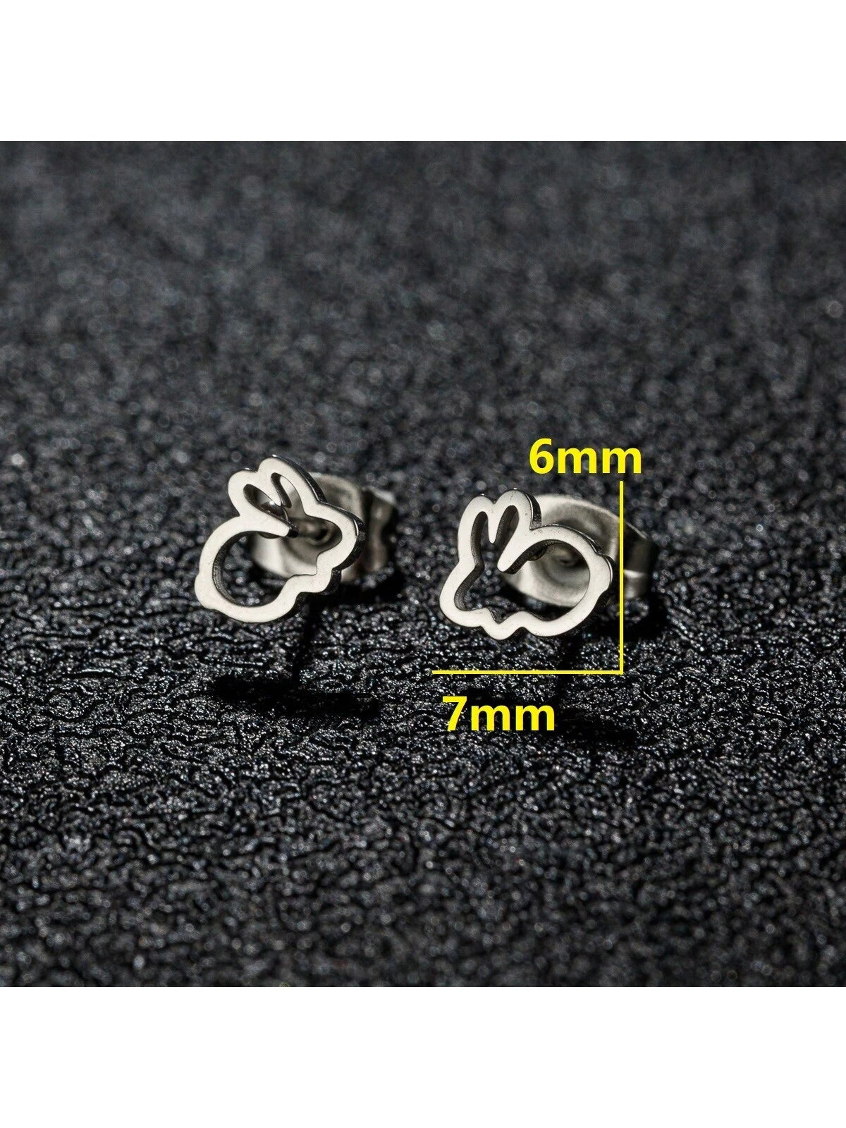 14325 1b-004 Pendientes Diseño Conejo 1 Par