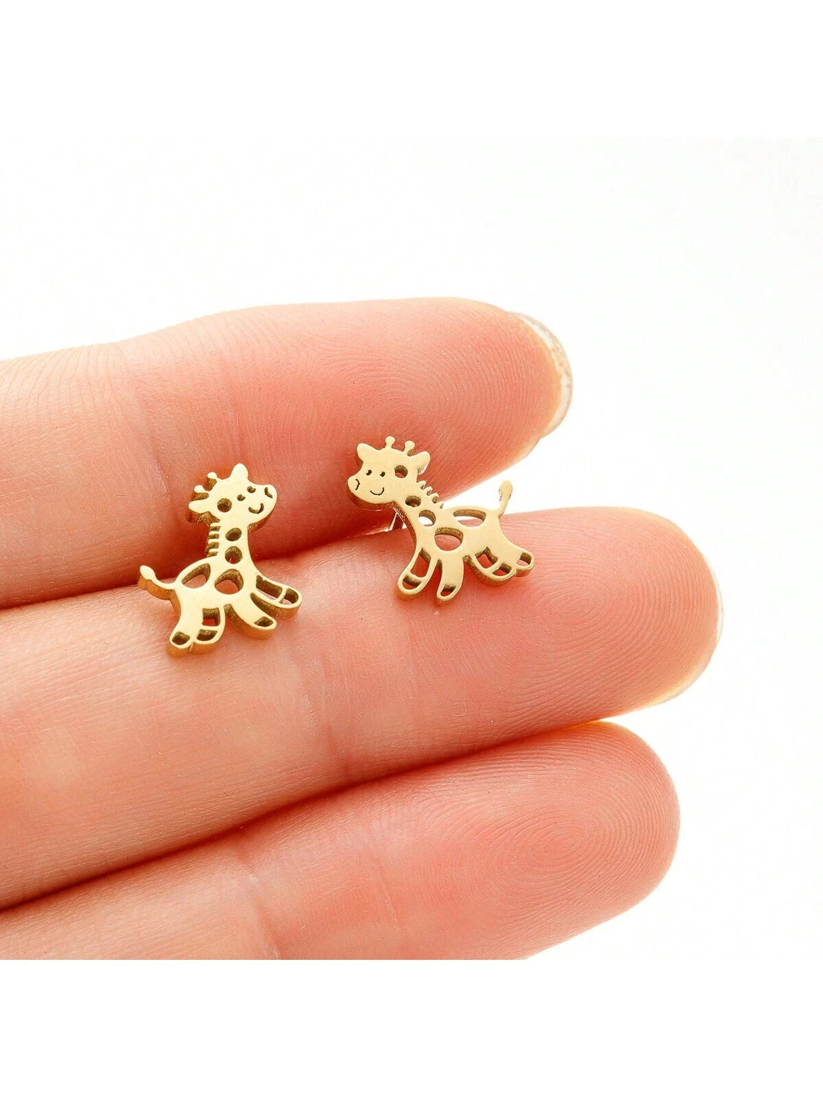 15117 1b-037 Pendientes Diseño Jirafa 2 Pzas