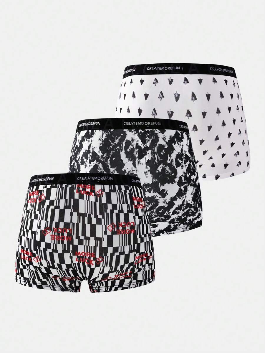 13884 1a-072 Bóxer 1 PIEZA Cortos Para Hombre Impresos