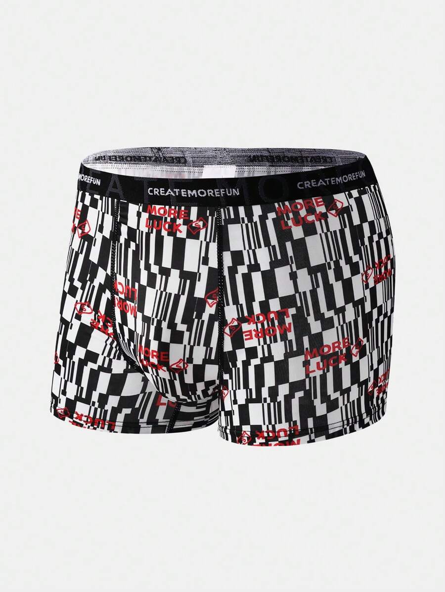 13884 1a-072 Bóxer 1 PIEZA Cortos Para Hombre Impresos