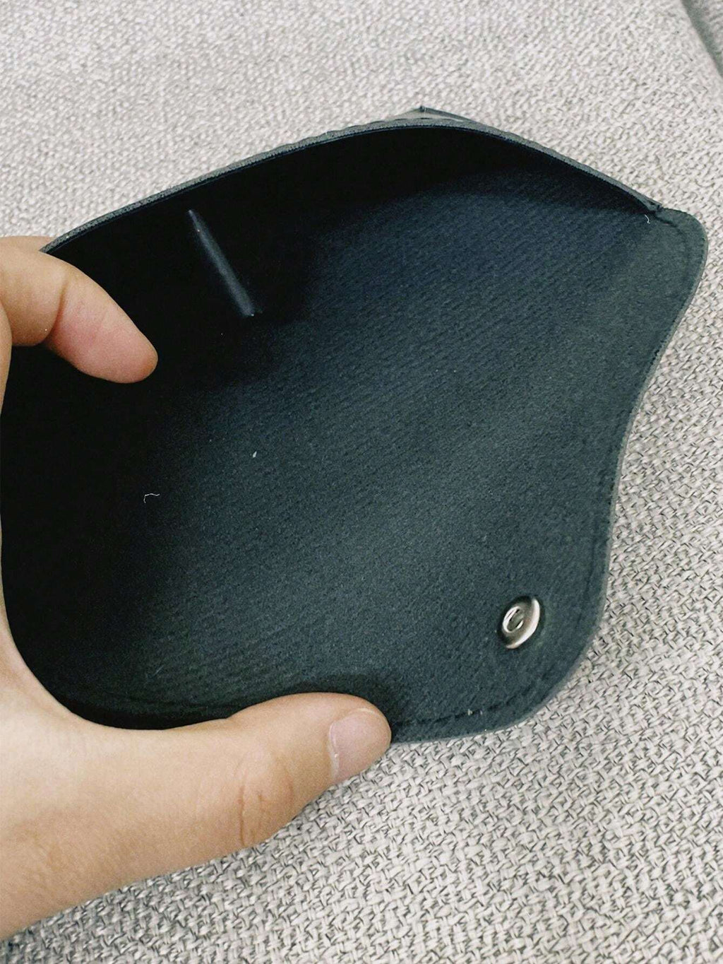 11212 1l-388 1 Pieza Bolsa De Gafas De Cuero Pu De Color Sólido Minimalista
